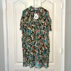 LOST AND WANDER Luau on the Beach Tunic Multicolor Flowers NWT Size XS/S